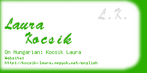 laura kocsik business card